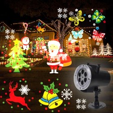 Faro proiettore natalizio laser led rgb luci di natale per esterno da giardino