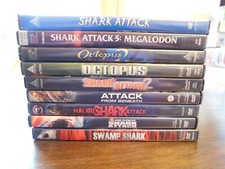 Lot 9 DVDs SHARK ATTACK 1 2 3