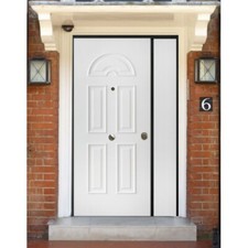 Porta Blindata Bianca Doppia Anta Per Ingresso Esterno Portone Blindato Classe 3