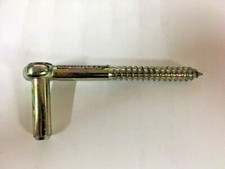 Gancio a vite per porta a battente in acciaio zincato anta mobili 120x43 mm