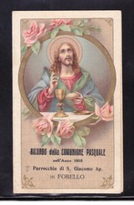 Santino Ricordo Comunione Pasquale 1915 Fobello SN172