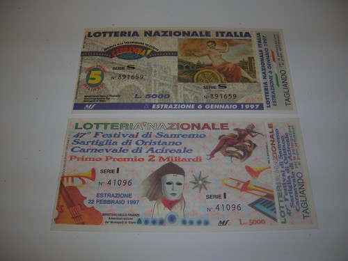 Biglietti lotterie - 6, (sei)