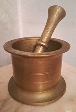 ANTICO MORTAIO BRONZO OTTONE DA FARMACIA 