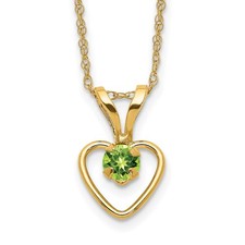 Pietra nascita cuore - , peridoto