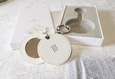 Portachiavi originale Swarovski Vintage in pelle e specchietto in set