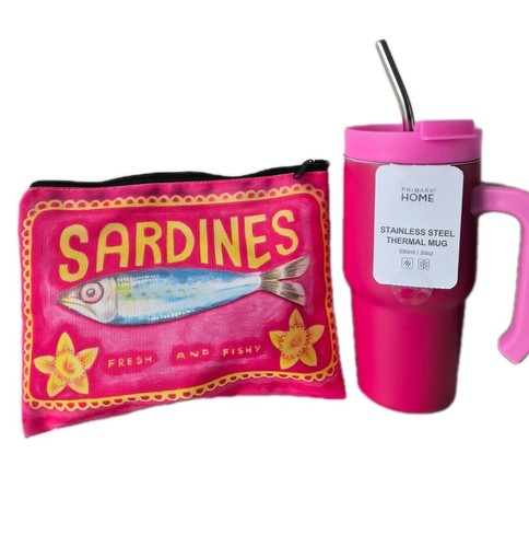 Bicchiere rosa acciaio - bicchiere,