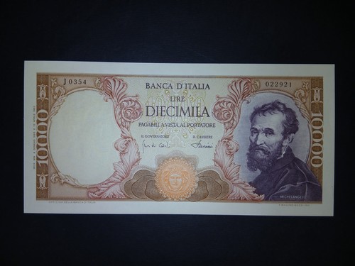 10000 lire michelangelo - lire,