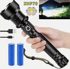 P70 Torcia LED ultra potente ricaricabile escursione escursioni USB strobo flash