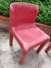 Sedia Design Kartell Carlo Bartoli Rossa