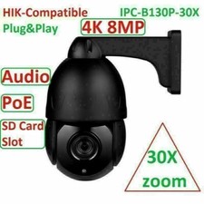 Telecamera PTZ dome velocità IP POE 4K 8MP compatibile Hikvision zoom 30x IR 100m@