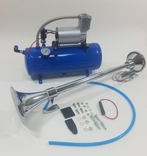 Tromba tromba aria 63 cm 12V 150dB auto camion camper con compressore aria 150 psi 6 litri