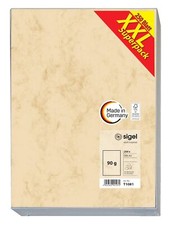 SIGEL T1081 Carta da Lettere / Carta marmorizzata, beige, A4, 90 g, 250 fogli250