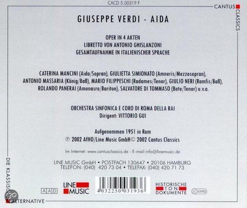 Verdi aida cds 1951 - aida,