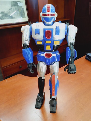 Robot vintage plastica - robot, blu