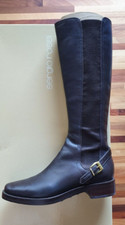 SERGIO ROSSI STIVALI pelle cuoio marrone slim tg 37,5  AUTUNNO INVERNO elegante