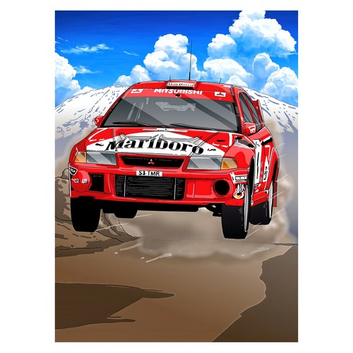 Poster azione rally - d'azione,
