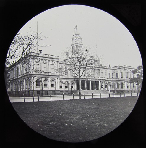 Glass magic lantern slide - glass,