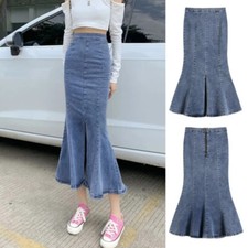 Gonna In Denim A Fisarmonica