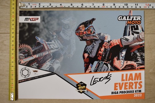 Liam everts signed poster - everts,
