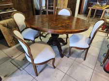 Tavolo In Radica Di Noce Con 4