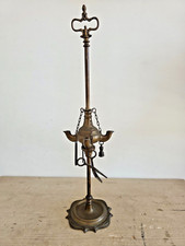 Lucerna Lampada Lanterna Fiorentina ad Olio in Ottone 4 Fiamme Anni 50