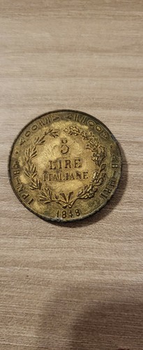 Moneta lire italiane - italiane, 1848
