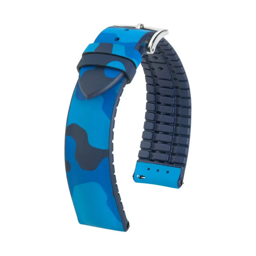 Cinturino orologio blu gomma - cinturino, blu,