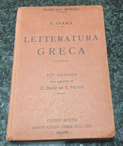 Manuale letteratura greca - manuale,