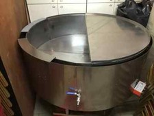 PENTOLA IN ACCIAIO INOX SPECIALE CM 148X30 CON CARRELLO