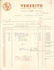 Como. Fattura int. VENERITO, Foulards, Sciarpe, Cravatte. 1960