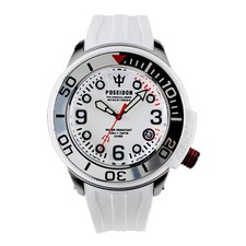 Orologio POSEIDON-24 KIENZLE UP-710 45mm Diver Bianco Acciaio Silicone 15 atm