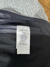 Alexander McQueen - Giacca di pelle con cappuccio da uomo