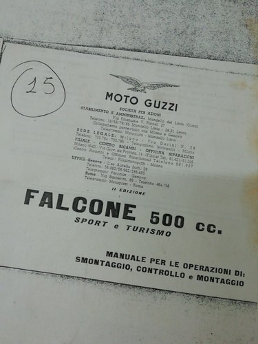 Manuale moto guzzi falcone - moto,
