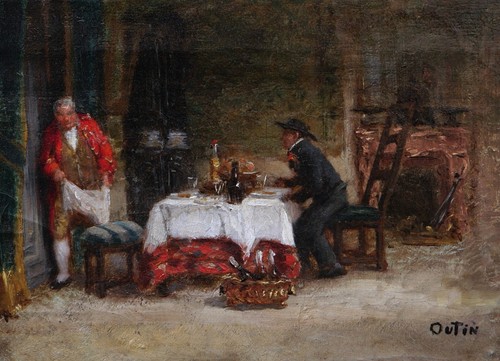 Quadro francese scena - francese,