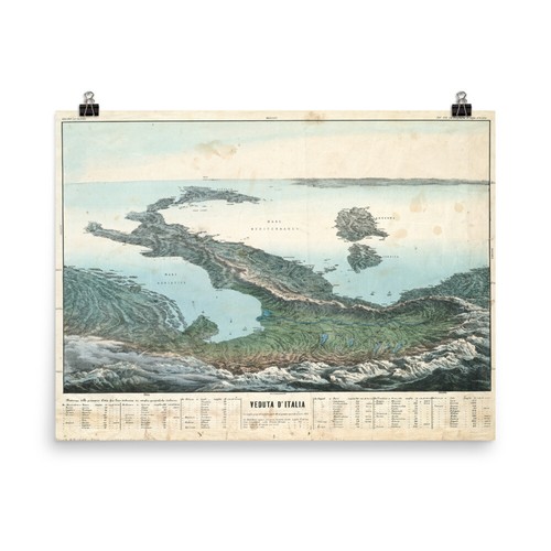 Mappa italia vintage - mappa,