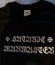 t shirt metal, Satanic Warmaster, anni 90, black Metal Taglia xl