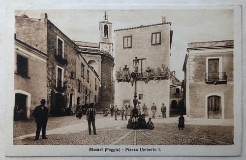 Cartolina biccari piazza - cartolina,