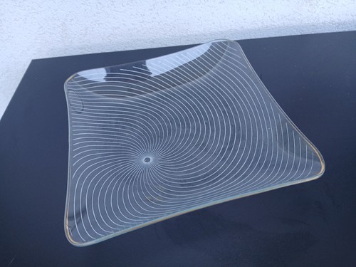 Piatto quadrato design ottico - design,