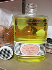 Vintage  FACTICE GIGANTE C.DIOR "DIORISSMO" VETRO-CM.20X28X12 TAPPO A VITE