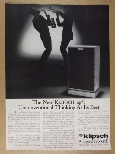 Pubblicità klipsch kg4 - klipsch,