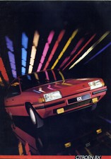 Catalogue prospekt brochure 8 pages Citroën BX 1986 FR 