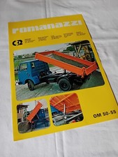 ROMANAZZI OM 50-55 RIBALTABILE TRILATERALE brochure epoca originale 1967