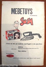 Pubblicità advertising vintage Mebetoys ferro da stiro elettrico giocattolo Susy