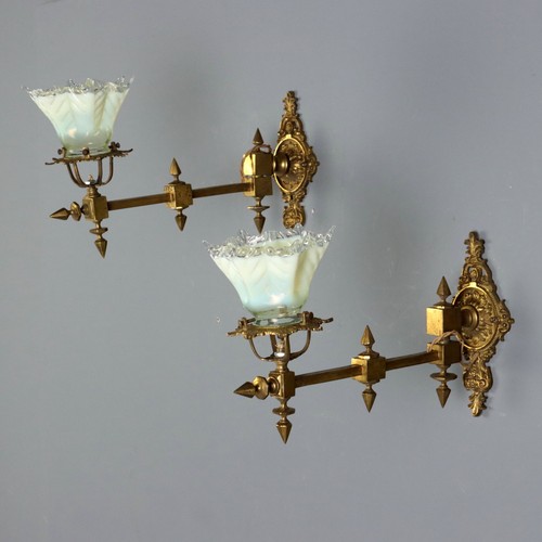 Appliques antiche ottone - ottone, vetro