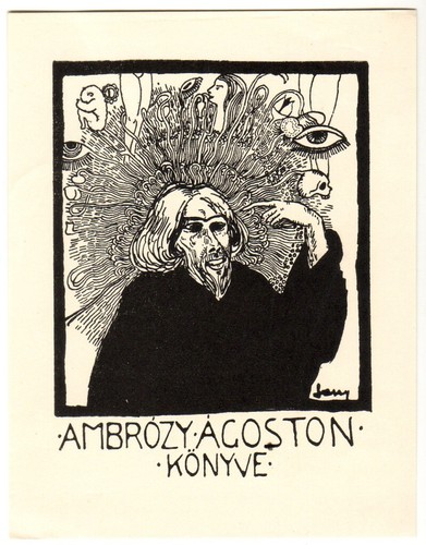 Attila aiglon sassy exlibris - attila,