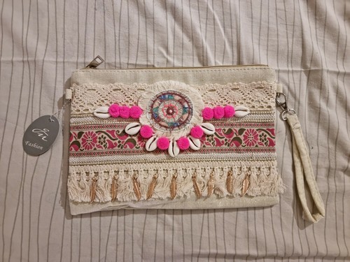 Borsa pochette donna piume - borsa,