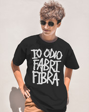 Maglietta vari colori con stampa io odio fabri fibra bis