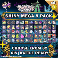 POKEMON LEGENDS ZA Z-A 6IV SHINY ALPHA MEGA BUNDLE QUALSIASI 9 EV ADDESTRATO
