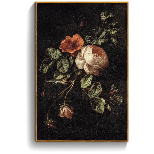 Quadro olio floreale vintage