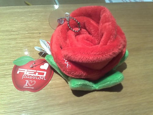 Peluche rosa rossa - peluche, con